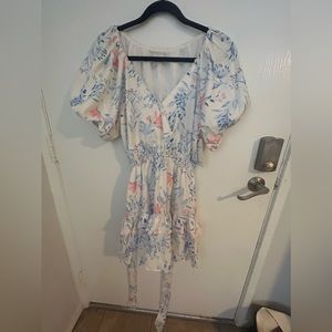 Red dress boutique aura size small belted summer dress